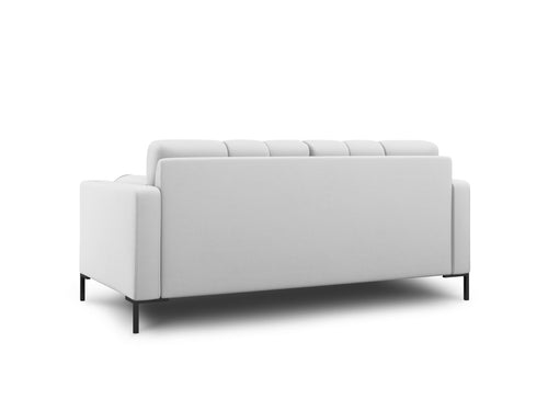 Cosmopolitan Design Bank Bali 2-zits, structurele stof, lichtgrijs - 96x152x75cm