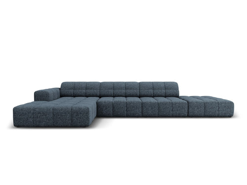 Cosmopolitan Design linker hoekbank Chicago 5-zits, chenille koningsblauw - 167x348x78cm