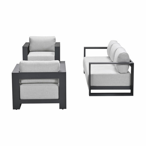 Garden Impressions loungeset Malakka donker grijs - 3-delig - vtwonen shop