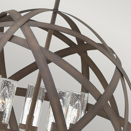 Elstead Carson - 5-lichts hanglamp voor buiten in ijzer IP44, E14