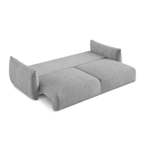 LaMiaSofa 3-zits slaapbank Savona - chenille stof - lichtgrijs - 230x105x90