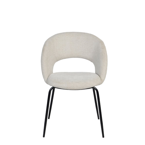 Giga Meubel Eetkamerstoel Julius - Stof - Beige - Set van 2 - vtwonen shop