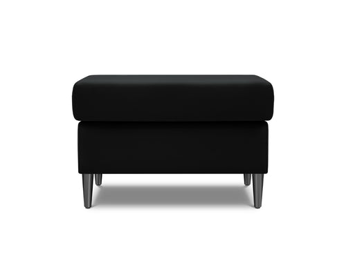 Cosmopolitan Design Poef Kyoto flueel, zwart - 70x70x45cm