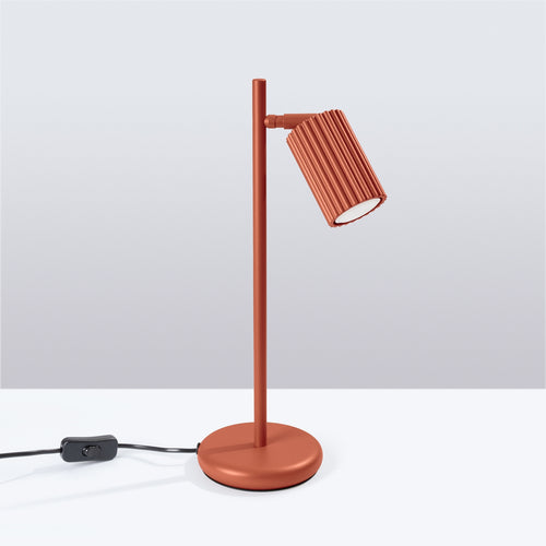 Sollux Lighting Tafellamp KARBON rood oker - 14,5x19,5x43cm
