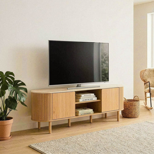 Calicosy - TV-meubel HELIOS - licht hout 140x40x52 cm