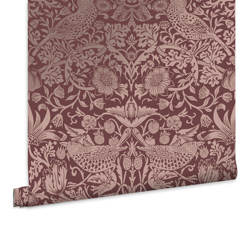 William Morris at Home Vliesbehang Strawberry Thief Fibrous - 10mx52cm