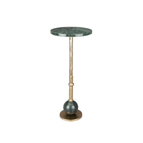 Dutchbone Everest Bijzettafel Rond 25 cm Marmer Groen/ Goud