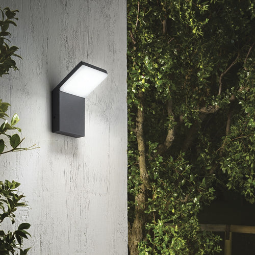 Ideal Lux Style - LED 1 Lichts Buiten Wandlamp Antraciet IP54