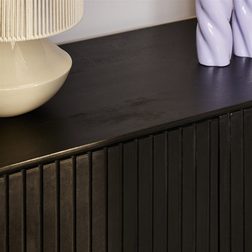 StarFurn Dressoir Madison - Zwart Hout - 165x45x85cm - vtwonen shop