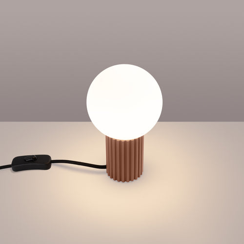 Sollux Lighting Tafellamp HALO mokka - 12x12x19cm