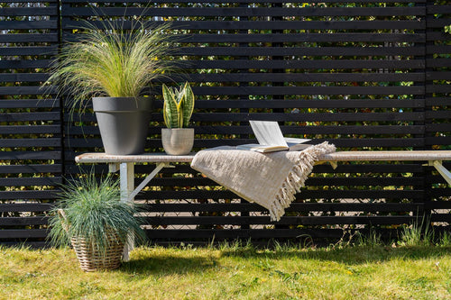 MaximaVida inklapbare picknickbank Berlijn 120 x 25 cm whitewash - FSC hout