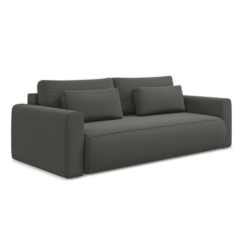 LaMiaSofa 3-zits slaapbank Perugia - velours - staal - 238x105x82