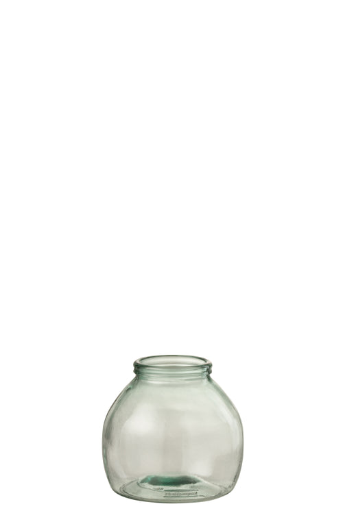 J-Line vaas - glas - transparant - Ø 21 cm - vtwonen shop