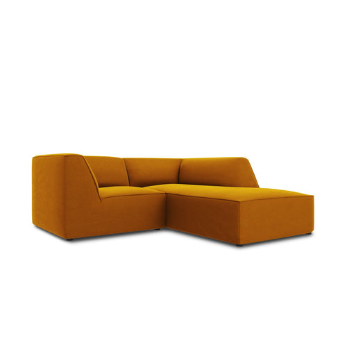 Cosmopolitan Design - Modulaire hoekbank rechts Siena 3-zits, flueel geel - 180x186x69cm
