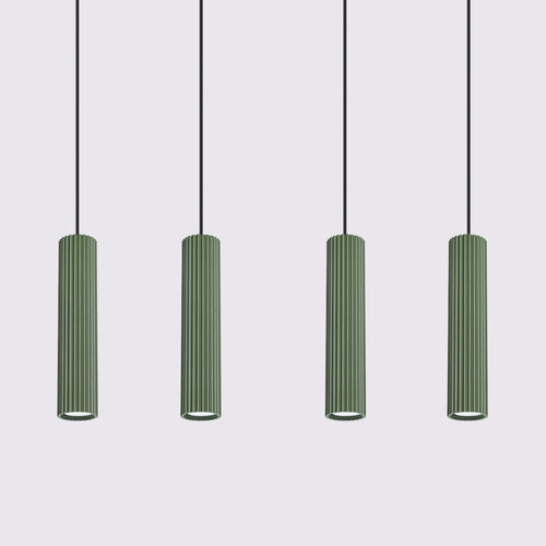 Sollux Lighting Hanglamp KARBON 4L olijfgroen - 81x5x120cm