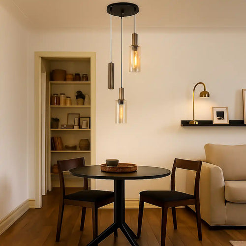 Highlight hanglamp Perugia - 3 lichts - 40  x 160   cm - zwart brons - vtwonen shop