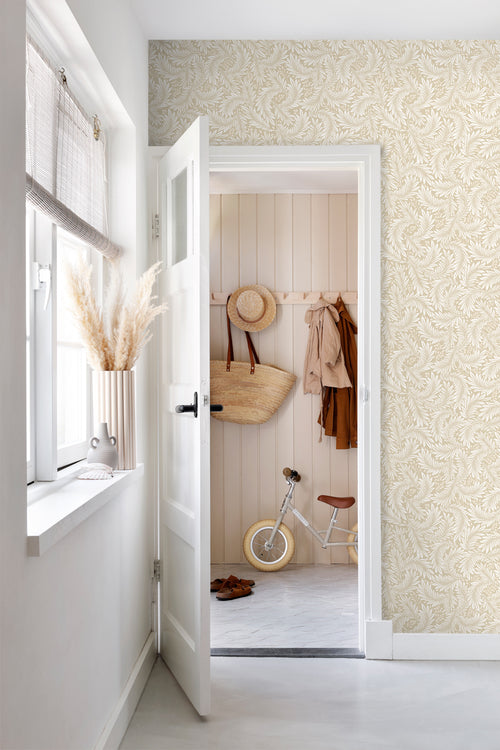 ESTAhome behang bladeren beige - 50 x 900 cm - 131147 - vtwonen shop