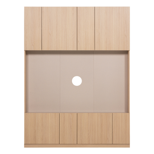 WOOOD tv opbergkast 160 cm Build - Eiken Fineer - Naturel - 215x160x41