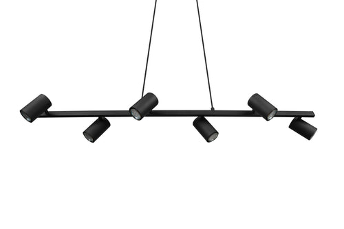 Trio Leuchten hanglamp Marley - 6 lichts - 115  x 150   cm - zwart
