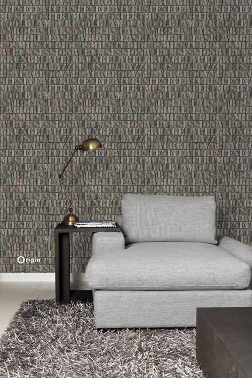 Origin Wallcoverings behang oude ijzeren zetletters roest bruin - 53 cm x 10,05 m - 347592 - vtwonen shop