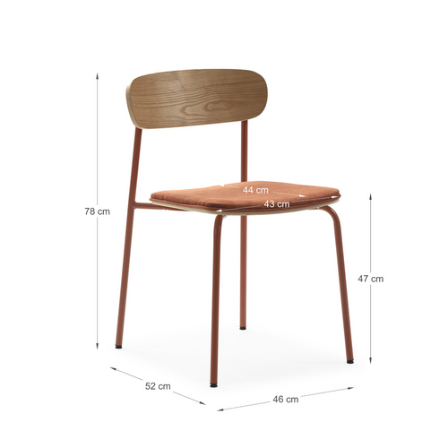 Calicosy - ADRIANA Set van 2 stoelen in stof - Grijs - 51x46x47 cm