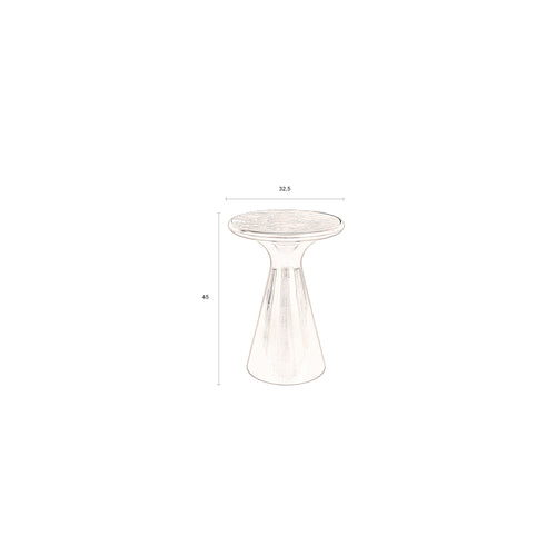 Dutchbone Mount Bijzettafel Rond 32,5x32,5 cm Marmer Bruin - vtwonen shop