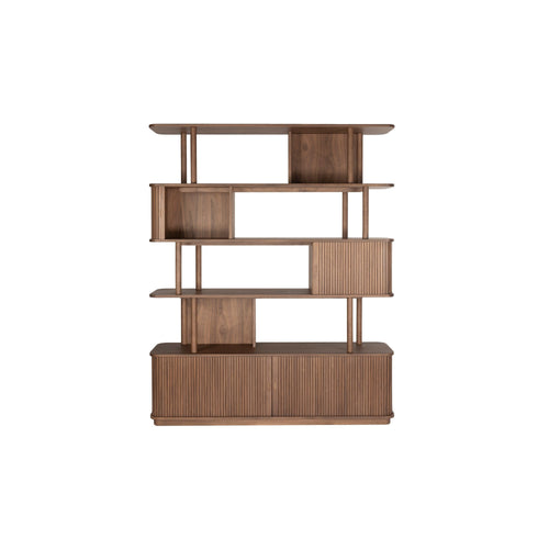 Zuiver Barbier Boekenkast/ Wandkast Walnoot - Bruin