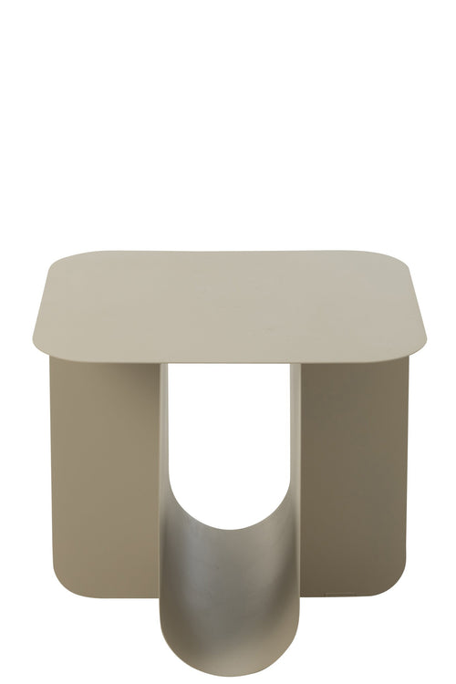 J-Line bijzettafel Vierkant - metaal - beige