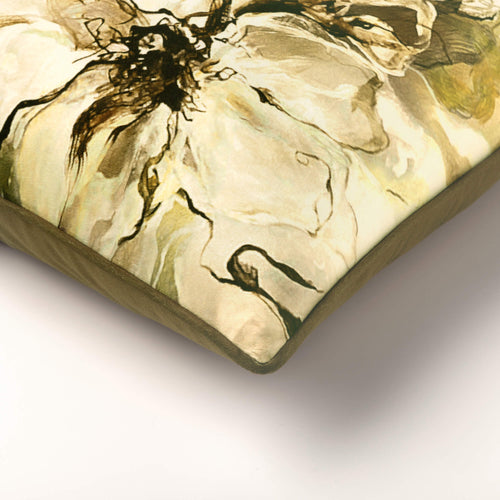 ELON - kussenhoes 45x45 cm - abstract bloemenmotief - Fir Green - groen