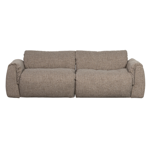 WOOOD 2-zits bank Baggy - Geweven Stof - Bruin Melange - 81x228x102 - vtwonen shop