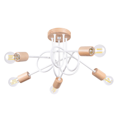 Sollux Lighting Kroonluchter EMBER 5 wit - 15x61x26cm