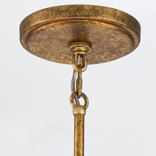 Zylindrische Pendelleuchte, modernes Antik-Gold, 5 x E27