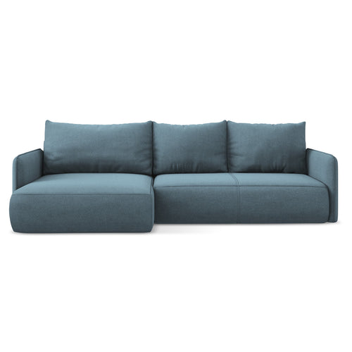 LaMiaSofa hoekbank links Palermo - textuurstof - lichtblauw - 240x148x86