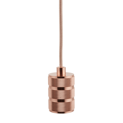 Lighto | Pendel Rosé Goud E27 Fitting | Retro | 1.5m Snoer | Met Plafondkap