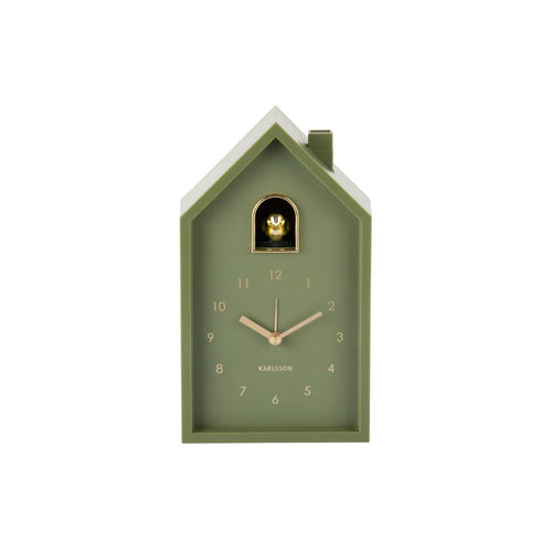 Karlsson wekker Modern Cuckoo Oro - groen - 15x11.5x20cm