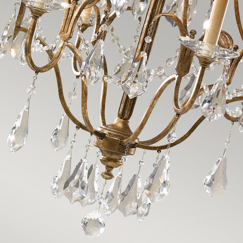 Elstead Valentina - 6-lichts kroonluchter bronzen afwerking, E14