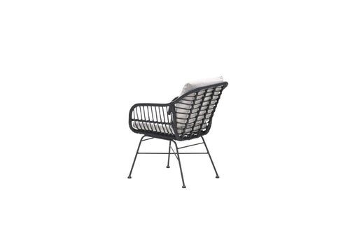 Margriet dining fauteuil- carbon black - zwart -desert sand - vtwonen shop