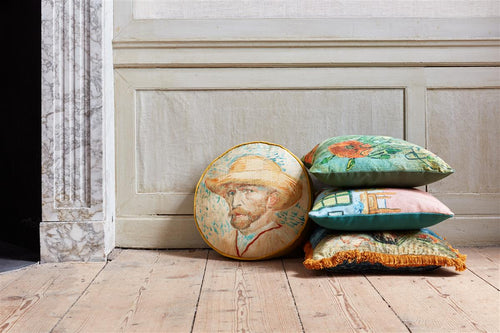 Beddinghouse x Van Gogh Museum decoratiekussen Self Portrait - dia 40 cm - naturel - vtwonen shop