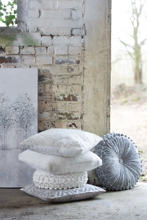 J-Line kussen Vende - polyester - wit - vtwonen shop