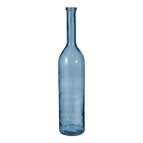 Mica Decorations Rioja Fles Vaas - H100 x Ø21 cm - Gerecycled Glas - Lichtblauw