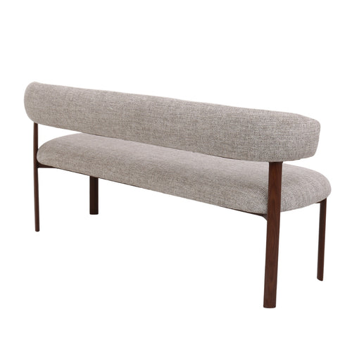 DÉJA Living Eetkamerbank Alamo - Beige/Walnoot - 200cm