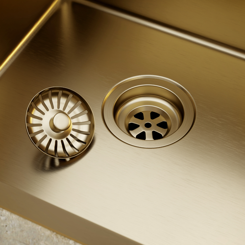 LOMAZOO Spoelbak Keuken Axiom - 40 x 40 cm - Goud - RVS