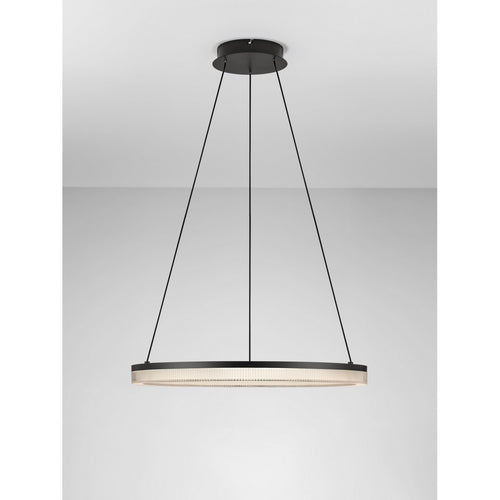 Nova Luce LONELA Geïntegreerde LED-hanglamp voor plafond, zandkleurig zwart, Triac dimbaar, 25W, 1500lm, 3000K