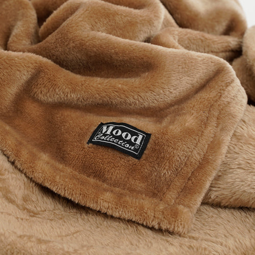 In The Mood Collection Famke Fleece Plaid - L180 x B130 cm - Lichtbruin - vtwonen shop
