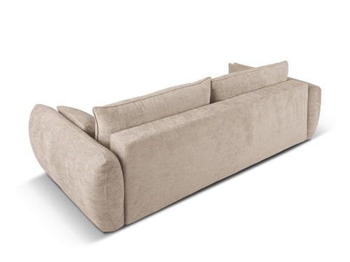 Cosmopolitan Design Slaapbank met opbergdoos Matera 3-zits, chenille, beige - 108x240x86cm