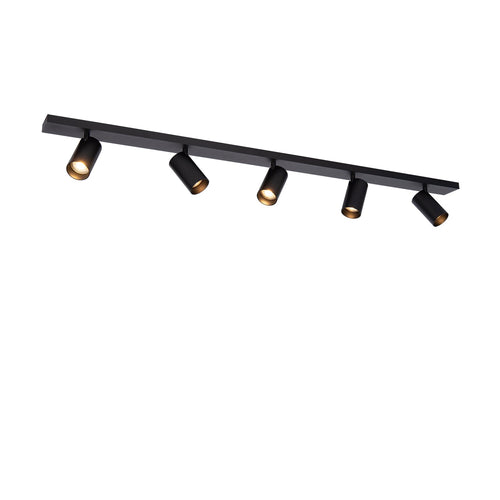 Atmooz plafondlamp Era 5 - zwart - 120 x 7 x H 10 cm - GU10