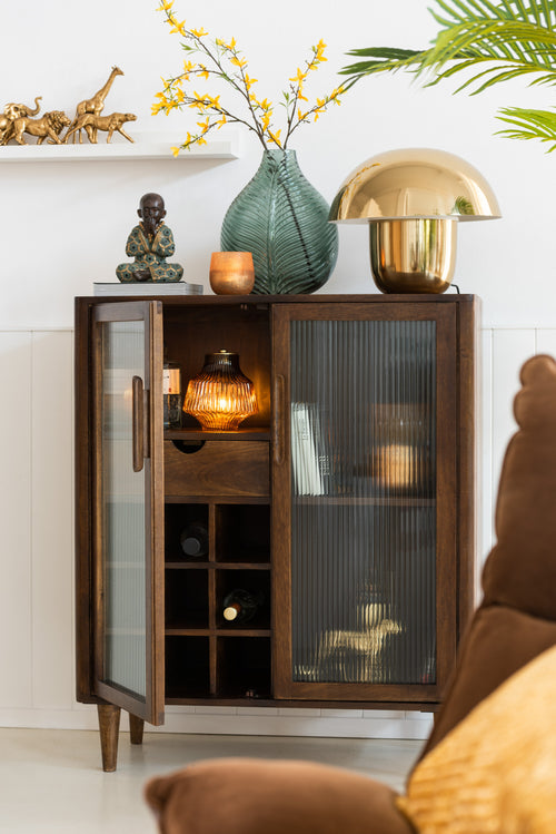 J-Line tafellamp Paddenstoel - ijzer - goud - large - vtwonen shop