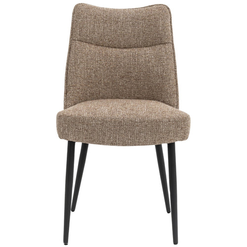 DÉJA Living Eetkamerstoel Meau - Taupe/Zwart - Zithoogte 47cm - Set van 2 - vtwonen shop