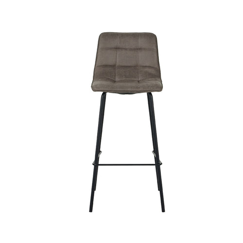 LABEL51 Barkruk Bistro - Taupe Stof - Zithoogte 78cm - Set van 2 - vtwonen shop