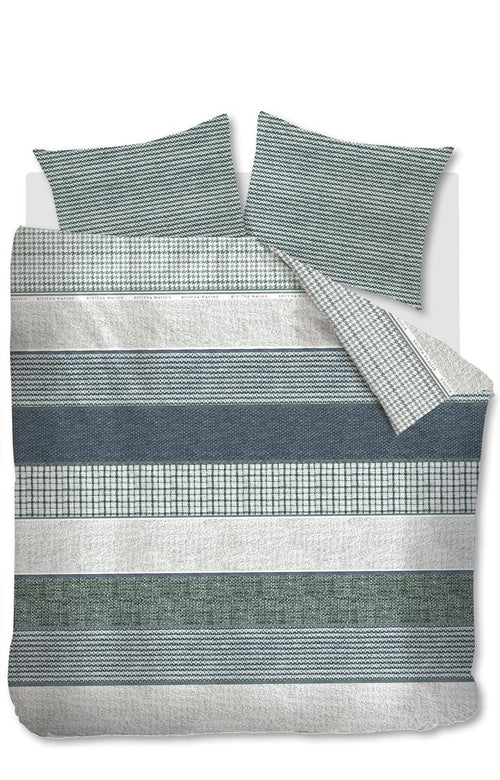 Riviera Maison dekbedovertrek Tailor - 240x200/220 cm - groen - vtwonen shop